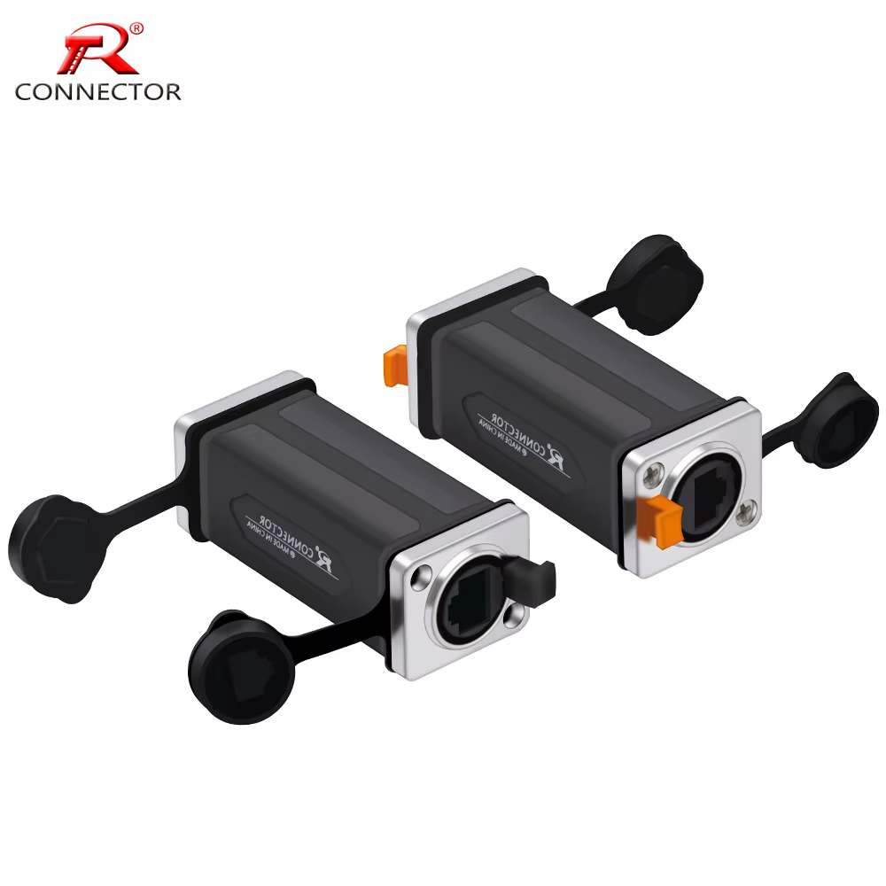 Connecteur de coupleur étanche RJ45 femelle à femelle, accoupleurs droits réseau 8P8C 1 pièce