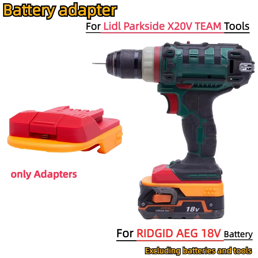Adaptateur/convertisseur de batterie pour la série de batteries Li-ion RIDGID AEG 18V