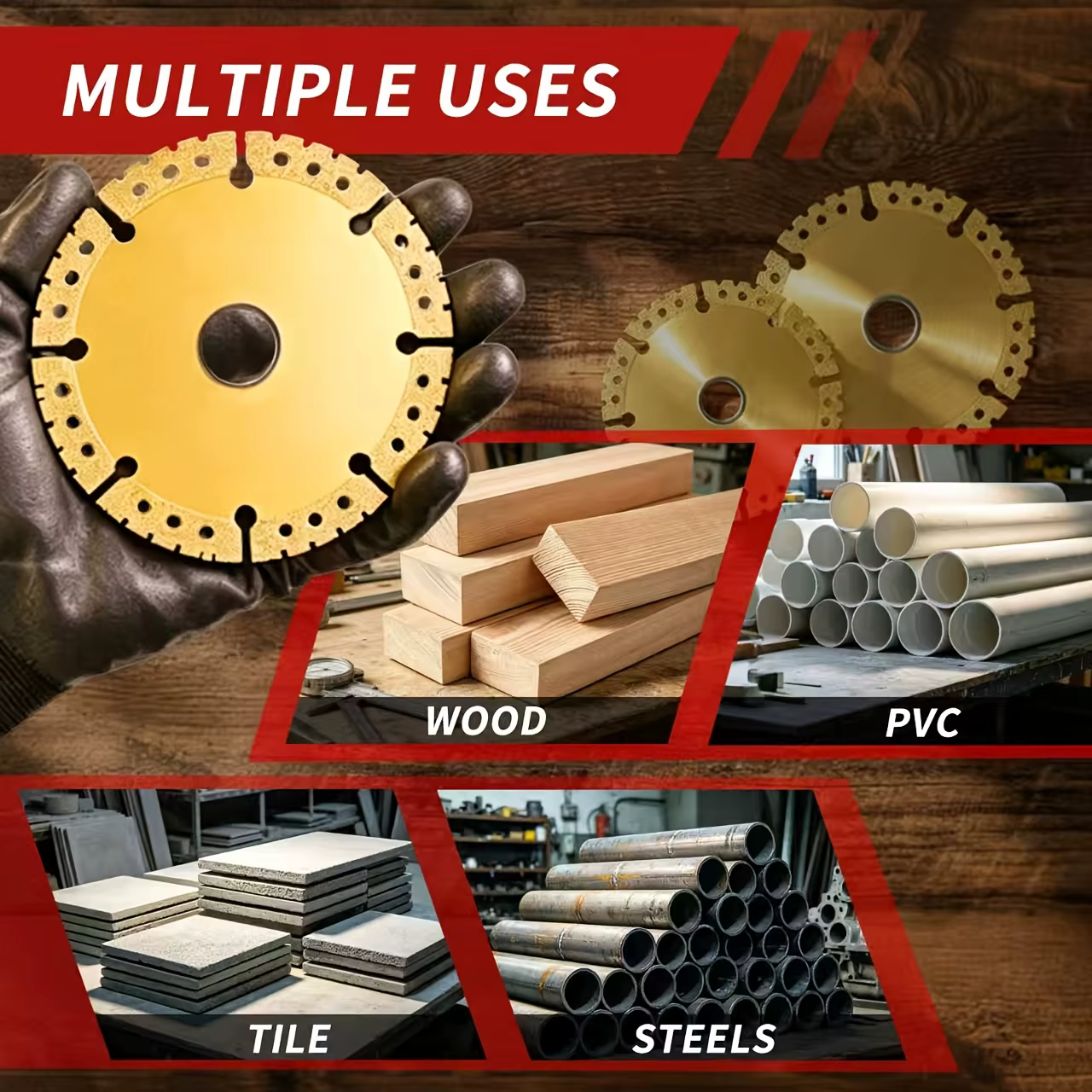 Kit de 13 scies cloches diamantées pour perçage à sec et humide