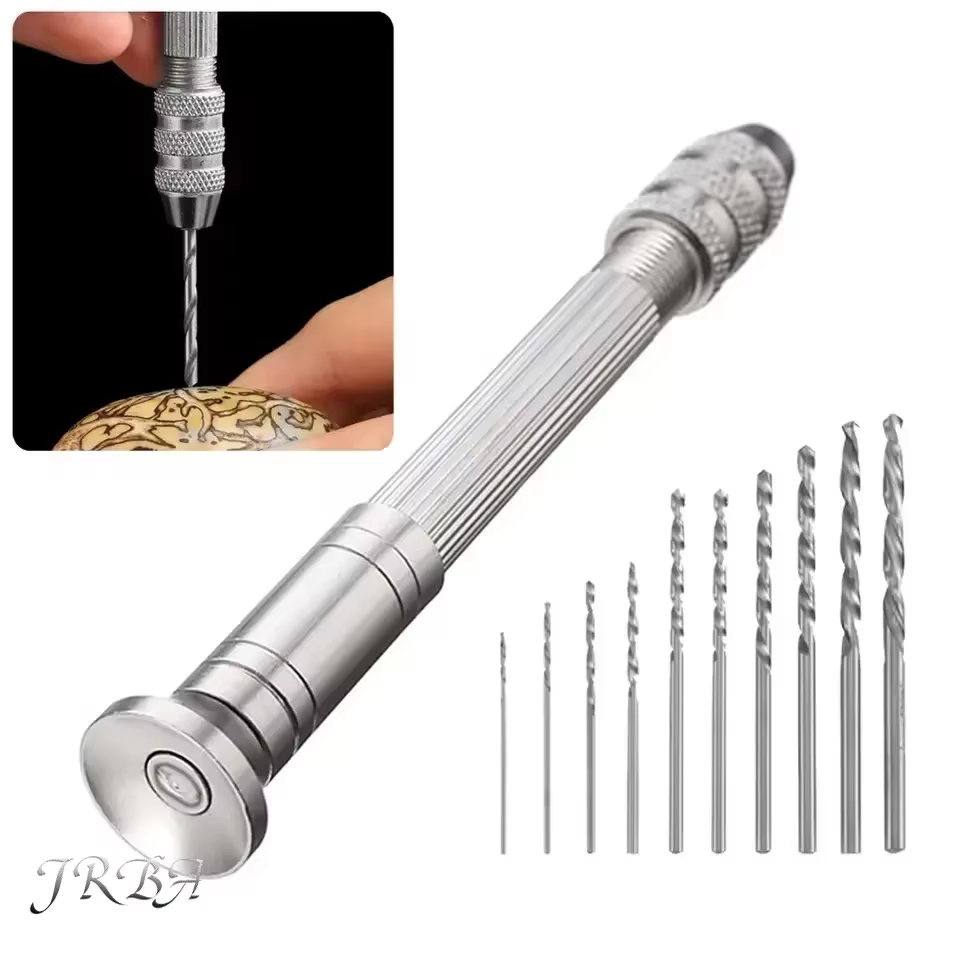 Mini perceuse manuelle 0.8-3.0mm, outils de perçage pour le travail du bois, pour modèles, loisirs, bijoutiers, outil rotatif de perçage, bricolage, 1/11 pièces