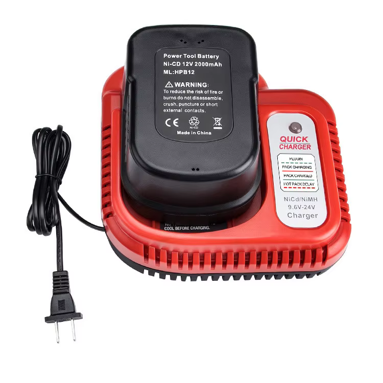 Chargeur de batterie de remplacement pour batterie Black & Decker ni-cd Ni-MH multi-vol 9.6V/12V/14.4V/18V, chargeur de batterie rapide