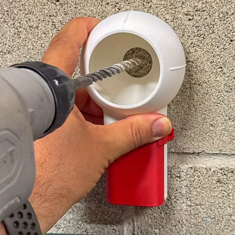 Boîte de dépoussiérage pour embout de perceuse à buse rotative