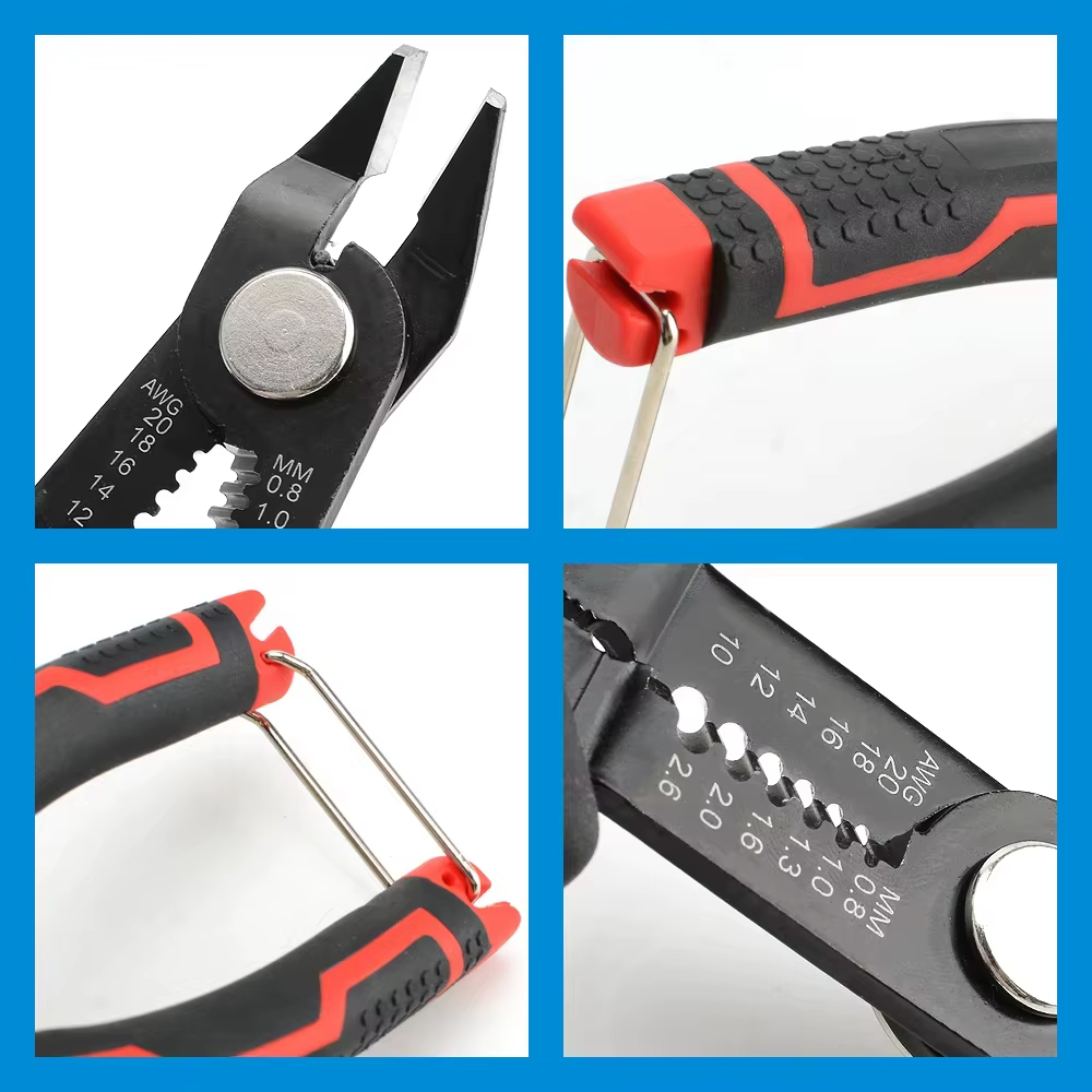 Pince à dénuder multifonctionnelle, outils coupe-dénudage automatique, sertissage de fil de câble, outils de réparation d'électricien