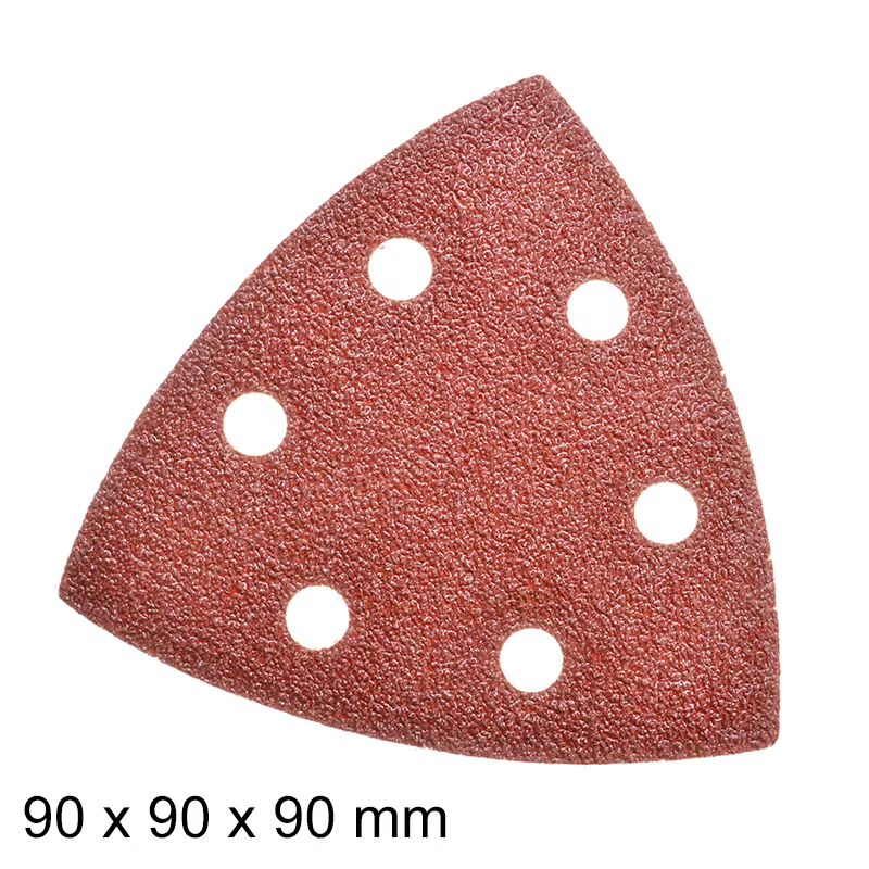 100 pièces disque de ponçage triangulaire 90mm ponceuse Delta crochet et boucle papier de verre outils abrasifs