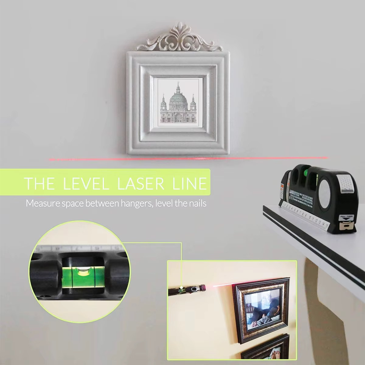 Niveau laser, outil de ligne polyvalent et compte-gouttes