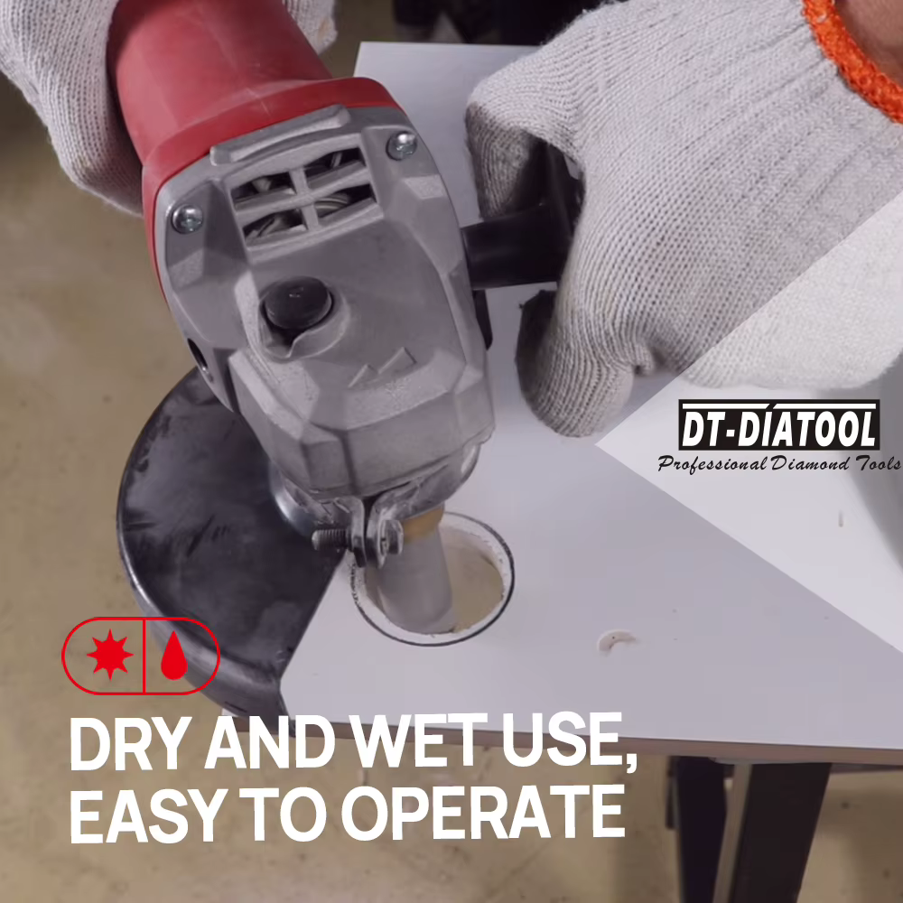 DIATOOL 2 pièces/ensemble 10mm tige de meulage en diamant brasé sous vide avec connexion M10 sur meuleuse pour fraises
