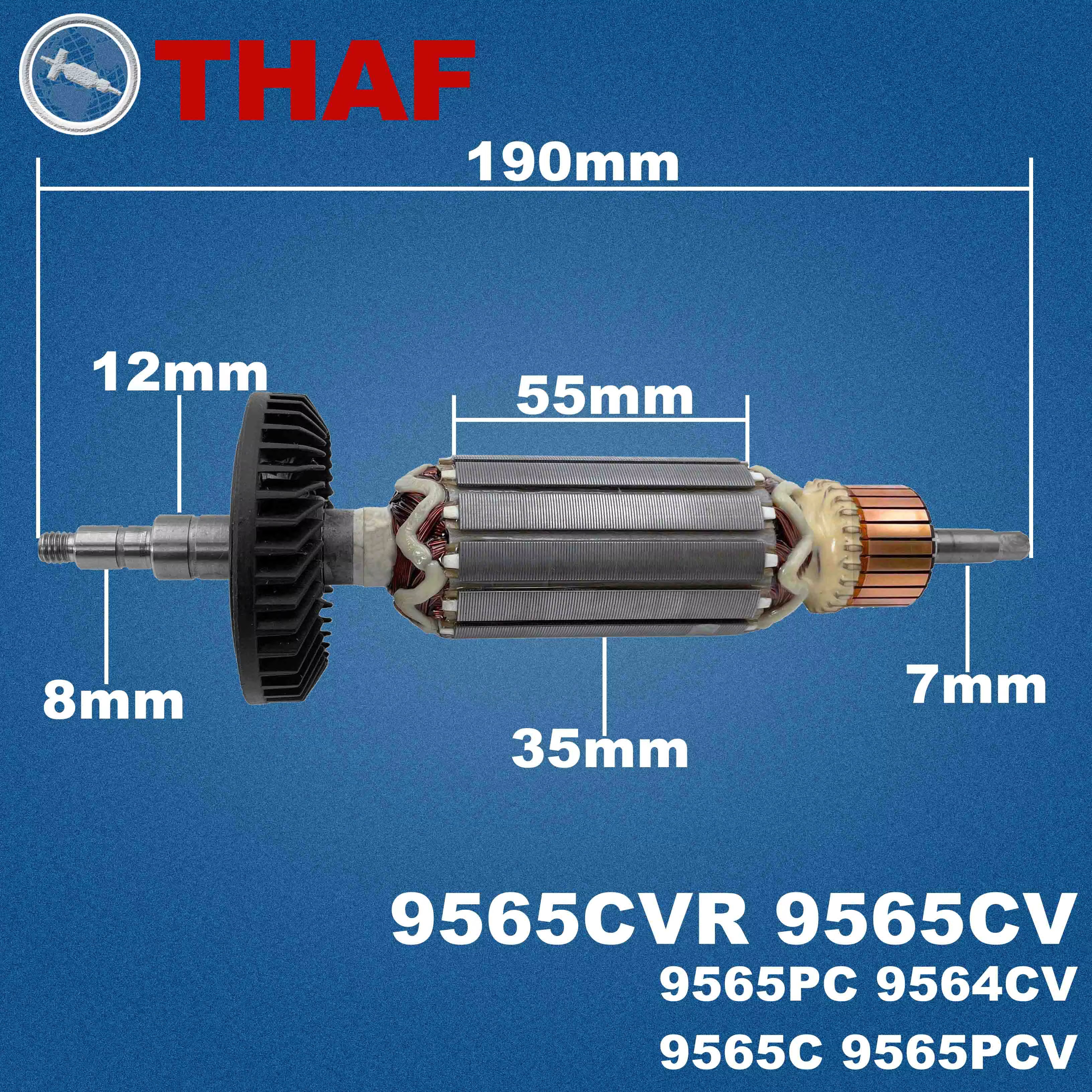 AC 220V 240V 9565C 9565CV Induit Rotor pour MAKITA 9565CVR 9565PC 9565PCV 9564CV Meuleuse Angulaire Pièces de rechange