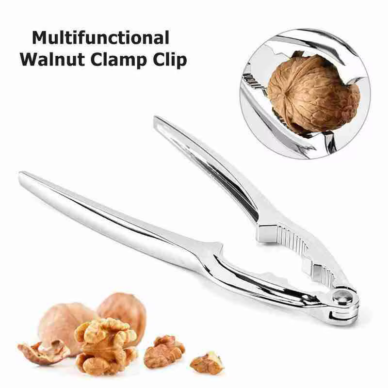 Casse-noisette en aluminium pour la maison, pince à noix, outil de craquelin, pince à noix, ouvre-coquille, Clip, accessoires de cuisine, Casse Noisette