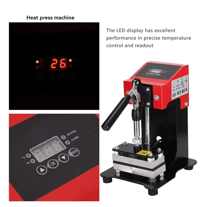 Presse à chaud manuelle, petite Machine de transfert de chaleur à Double plaque, presse à colophane chauffée 6x12cm