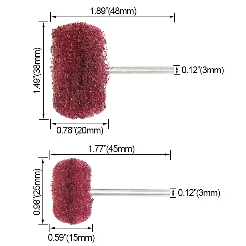 Ensemble de 5 à 20 mini-brosses abrasives pour perceuse