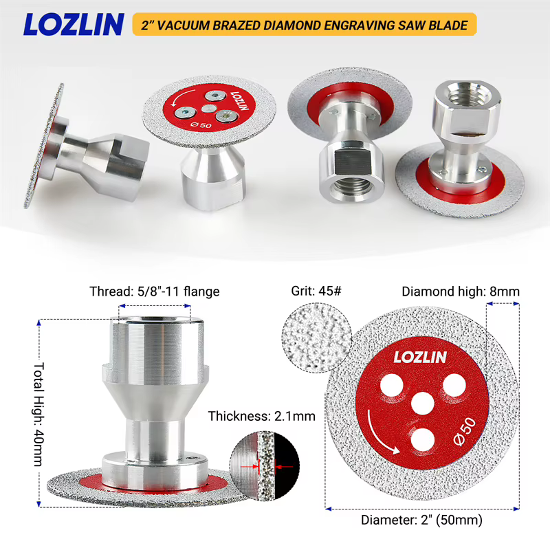 LOZLIN Lame de découpe et de gravure brasée sous vide