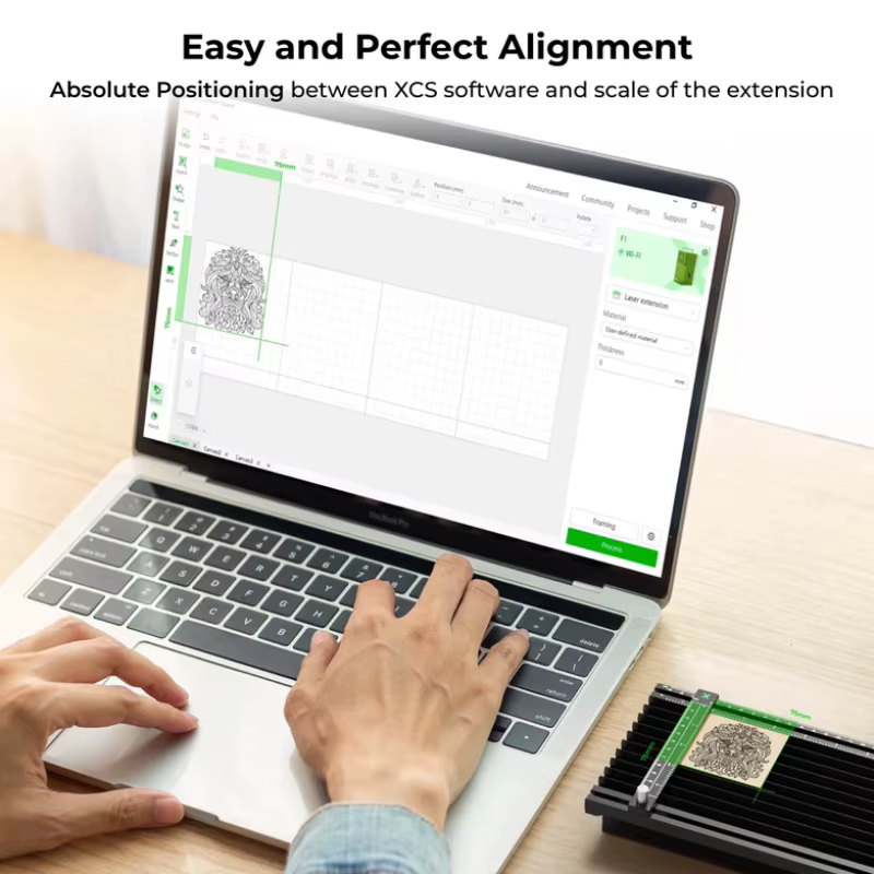 Extension coulissante xTool pour graveur laser F1 & F2, machine de découpe et de gravure laser portable la plus rapide, outils d'impression DIY