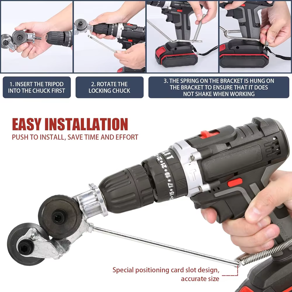 Perceuse à Grignoter en Métal avec Adaptateur