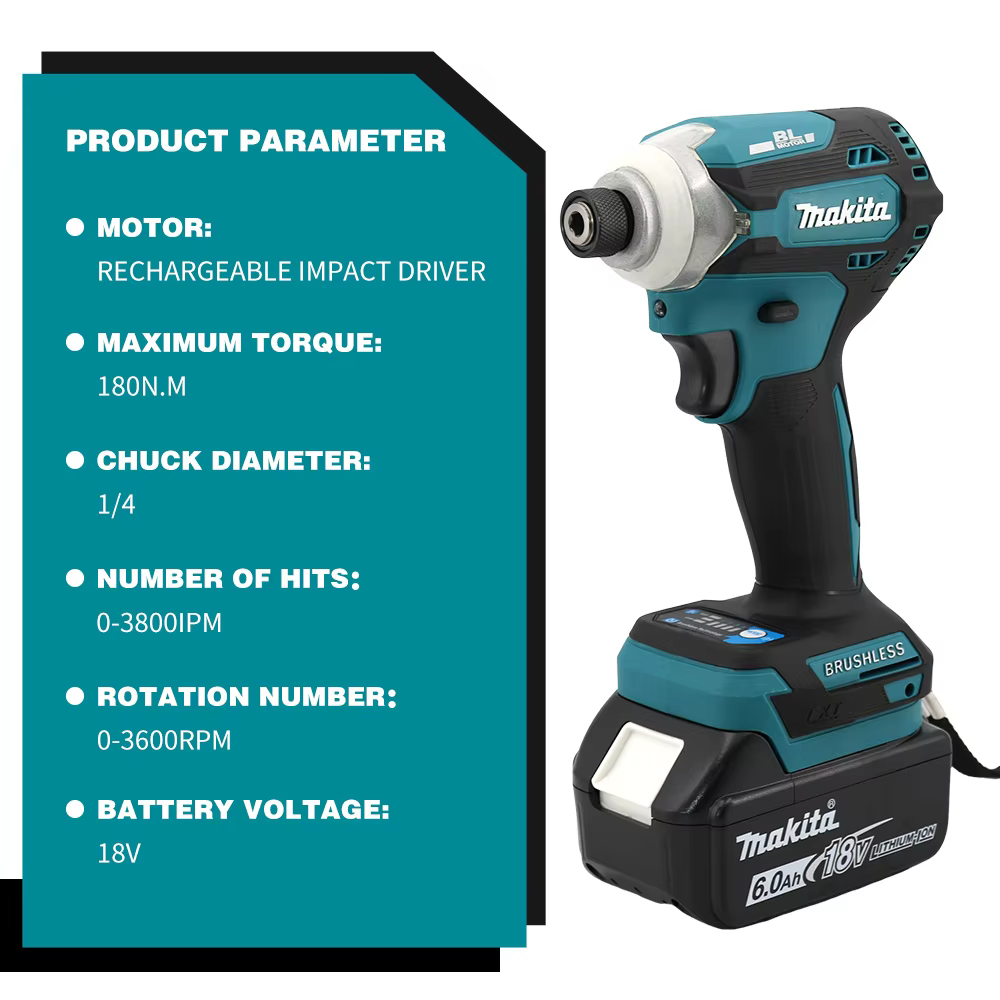 Makita DTD171 18V Visseuse à percussion 180N.m sans fil