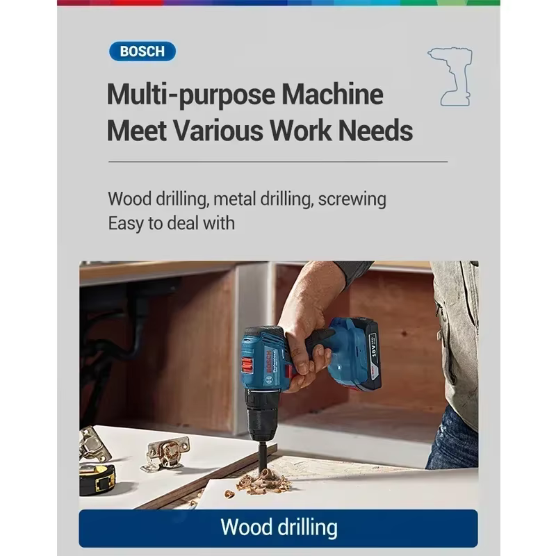 BOSCH GSR 185-LI perceuse sans fil tournevis pour métal bois mur 18V professionnel moteur sans brosse outil électrique GSR185-LI