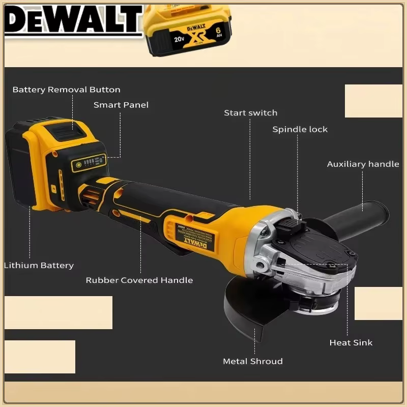 Meuleuse d'angle sans fil Dewalt DCG406 125 mm haute performance