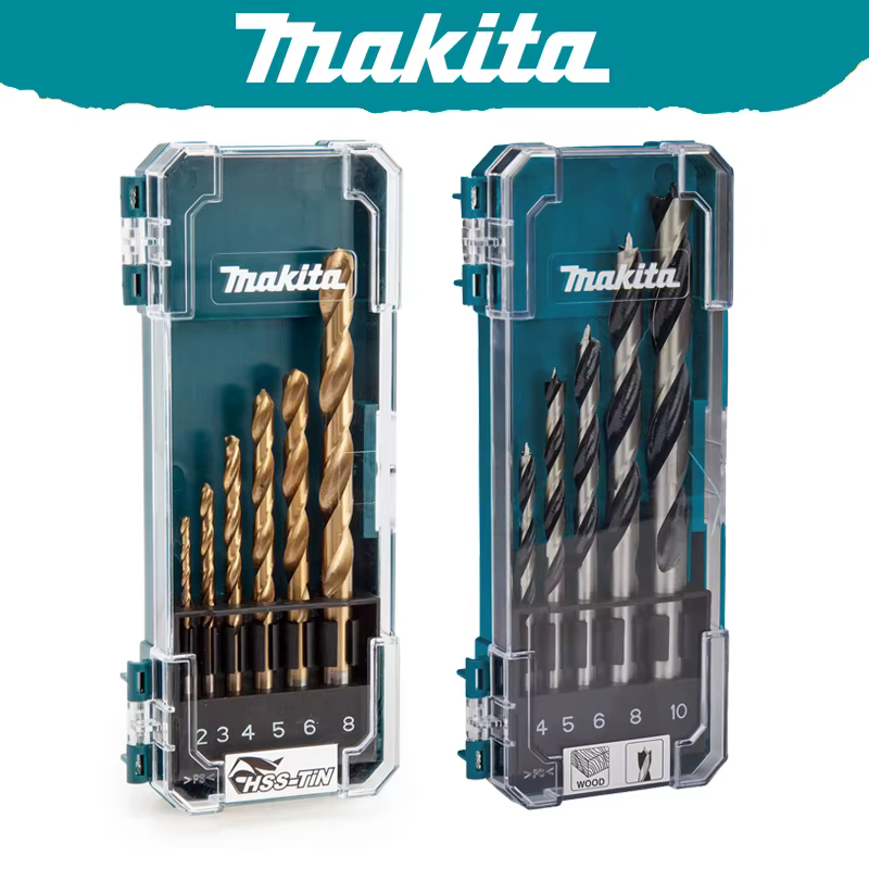 Makita D-72833 D-72861 jeu de forets pour métal/bois HSS-Tin foret hélicoïdal diverses tailles accessoires d'outils multifonctionnels