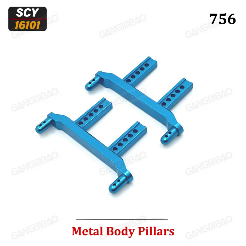 16101 PRO 16102 PRO SG116 MAX PRO Pièces de châssis en métal bleu améliorées : bras oscillant, amortisseur, boîte de vitesses, arbre de transmission, roulement de roue