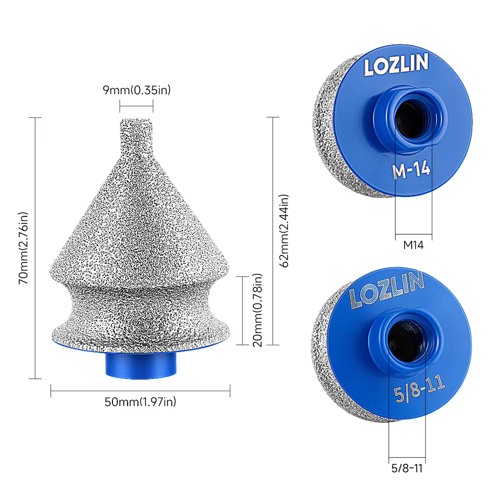 LOZLIN Forets à chanfreiner et à biseauter diamantés pour perçage