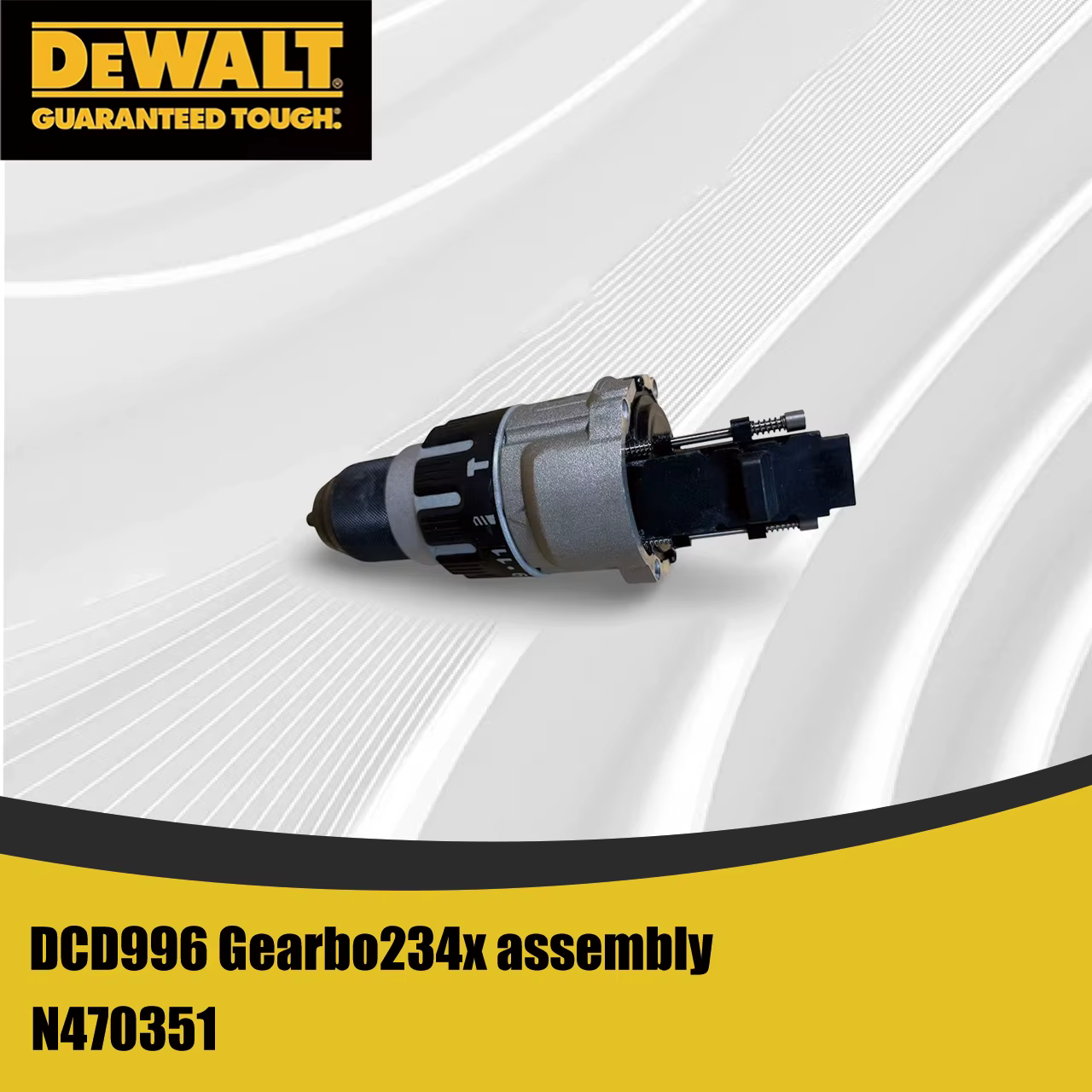 Boîte de vitesses pour perceuse électrique DEWALT DCD996 - Assemblage de mandrin de 13 mm