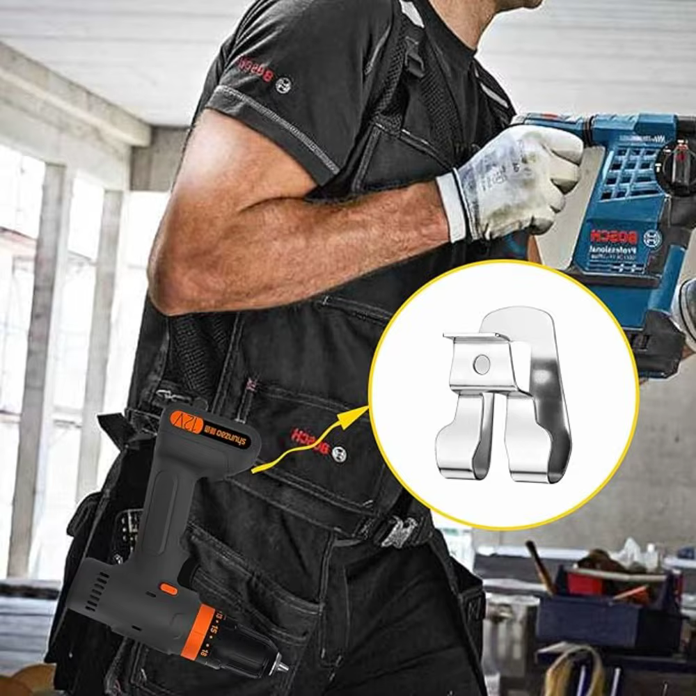 Support de fixation pour embouts (50-1 pièces) avec vis et clip ceinture pour perceuses