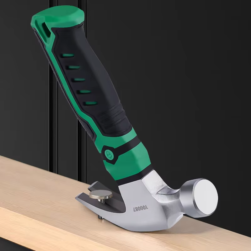 Mini marteau multifonctionnel en acier au carbone, outil de travail, usage domestique, marteau à griffes antidérapant, marteau de montage antichoc