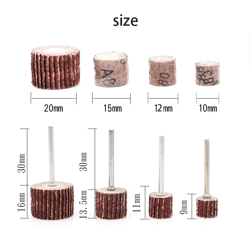 Lot de 11 outils abrasifs à tige de 3 mm pour ponceuse