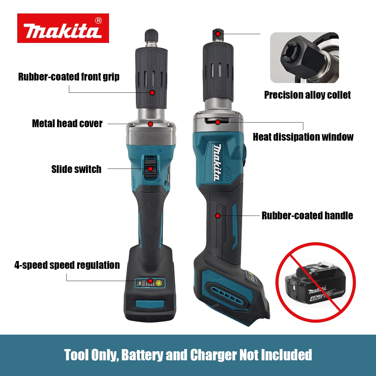 Meuleuse sans fil Makita à moteur sans balais
