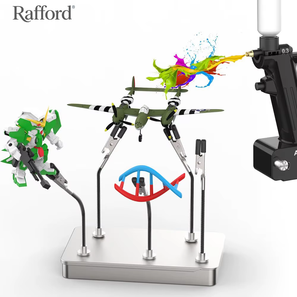 Outil de soudure à base magnétique Rafford - 360 ° Support de PCB à bras flexibles avec pinces crocodiles pour la