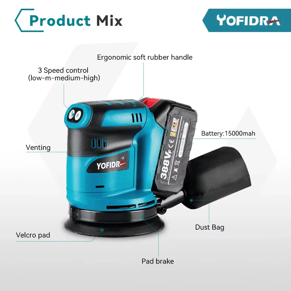 Makita – ponceuse électrique de 5 pouces