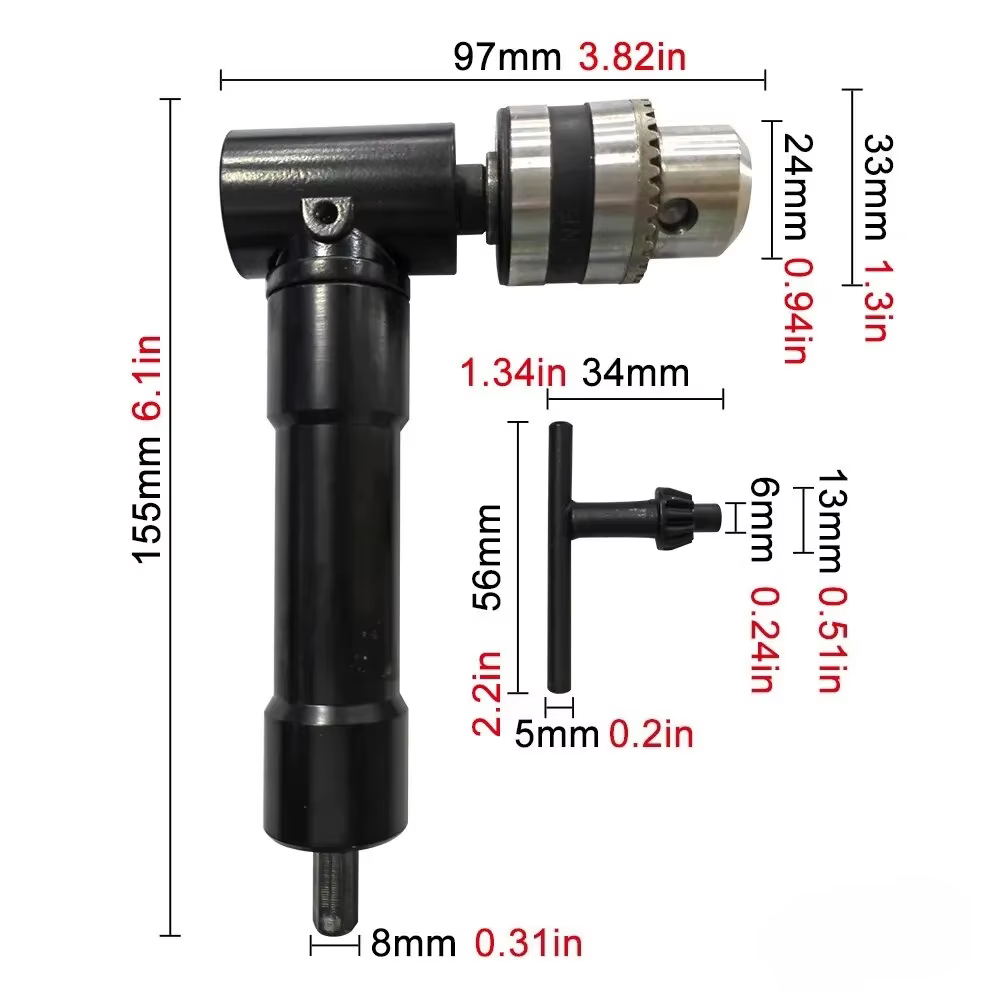 Adaptateur d'angle droit 90 degrés pour perceuse électrique