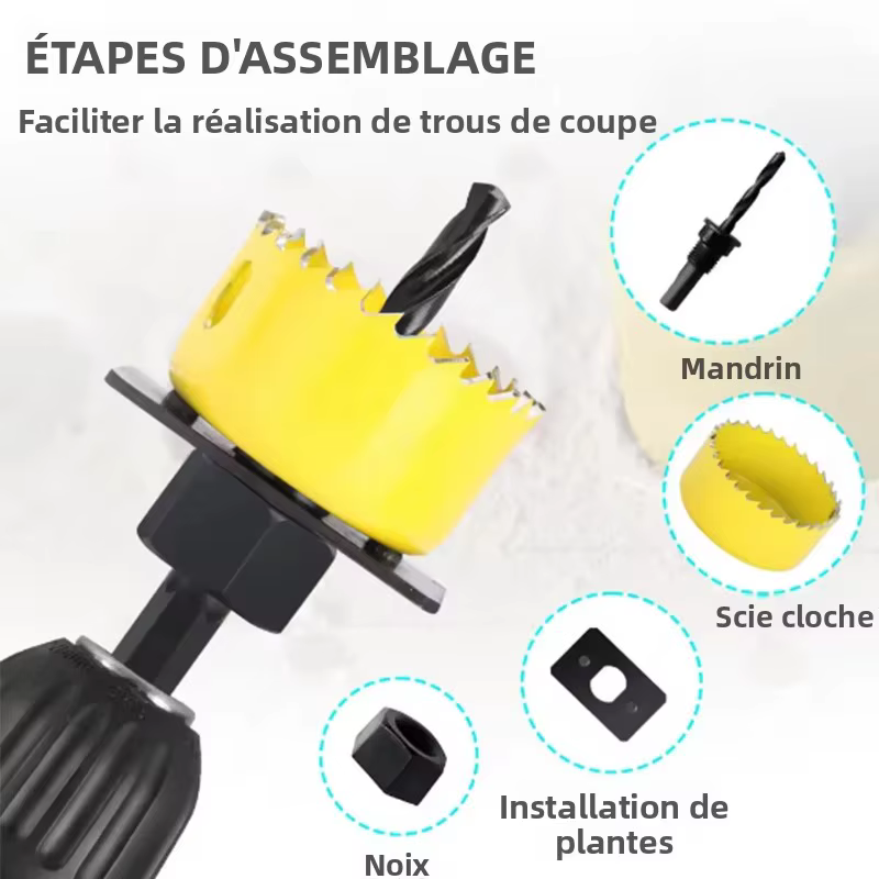 Jeu de 16 scies cloches 19-127 mm