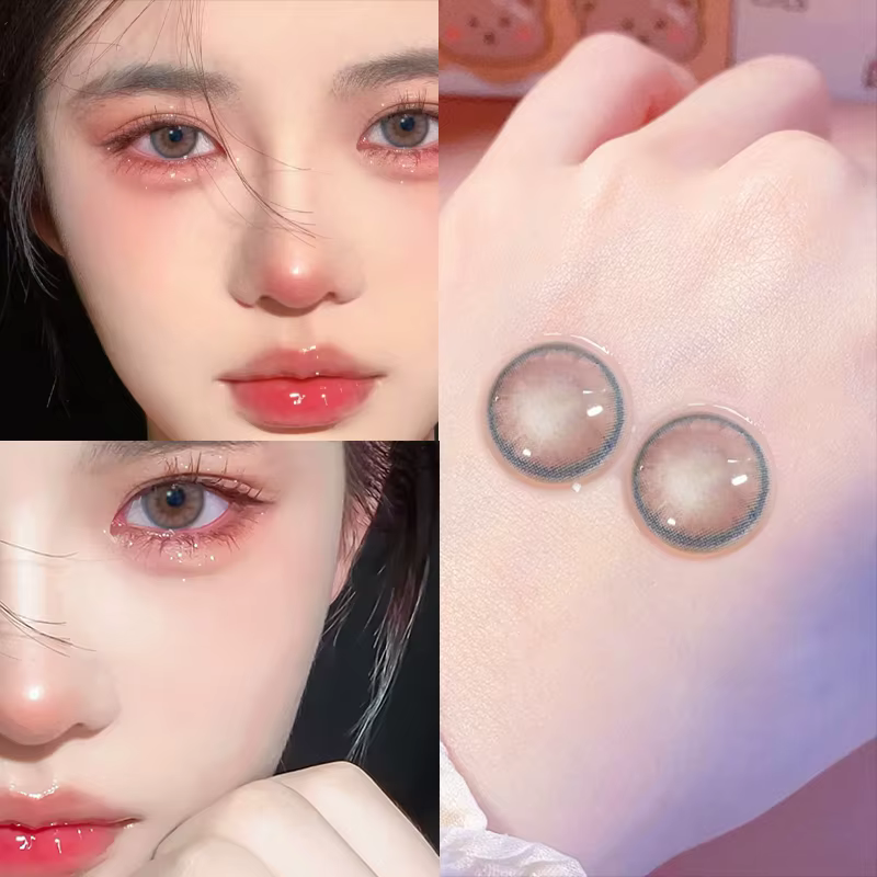 Lentilles de Contact souples pour les yeux degrés 2 pièce/paire myopie Prescription beauté élève Nature maquillage coloré lentilles de Contact New York