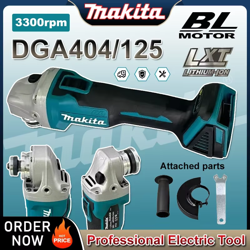 Makita DGA404 125mm/100mm meuleuse d'angle électrique au Lithium sans brosse Machine de découpe Rechargeable