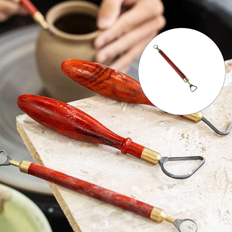 Outil tournage sur bois professionnel avec manche en palissandre lame en carbure pour coupe sculpture en 16Cm