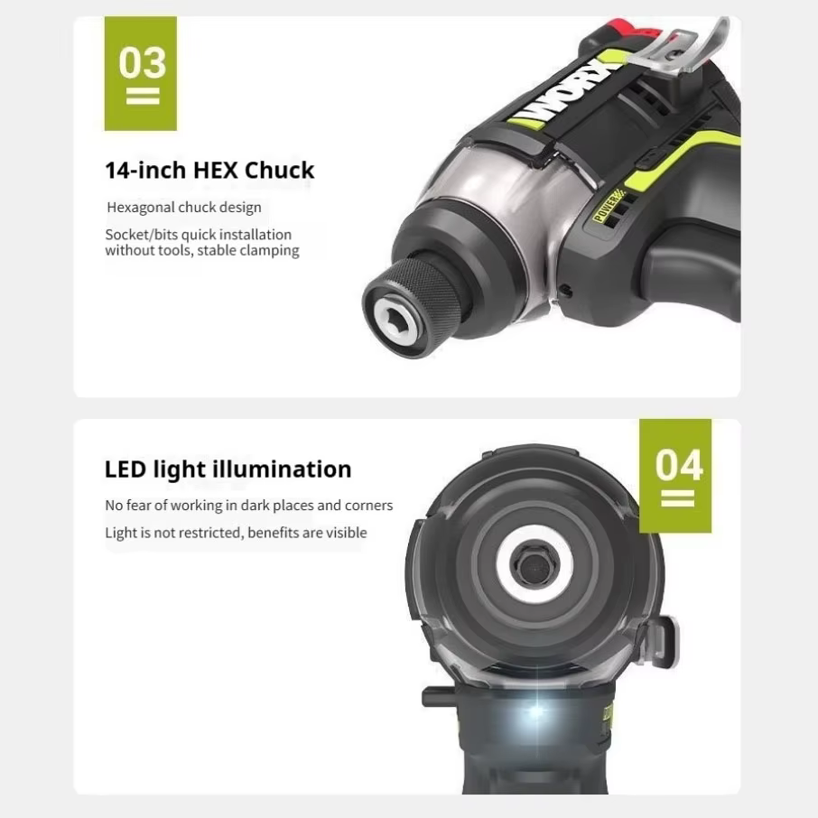 Nouveau WORX perceuse électrique WU132X tournevis