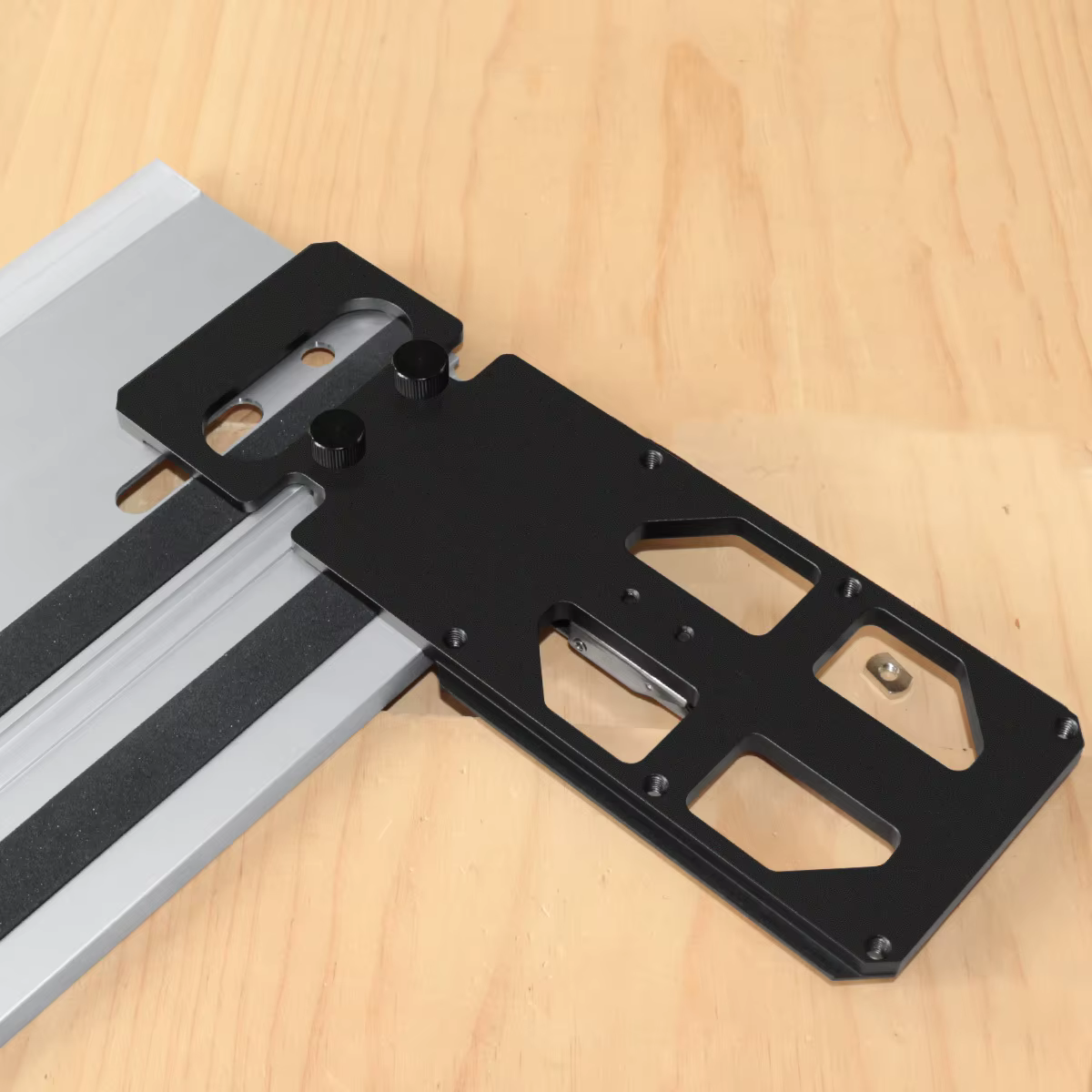 Arrêt d'angle de rail de guidage de scie circulaire carrée de scie sur rail avec support de bord, 90 ° Angle droit, compatible avec Festool et Makita