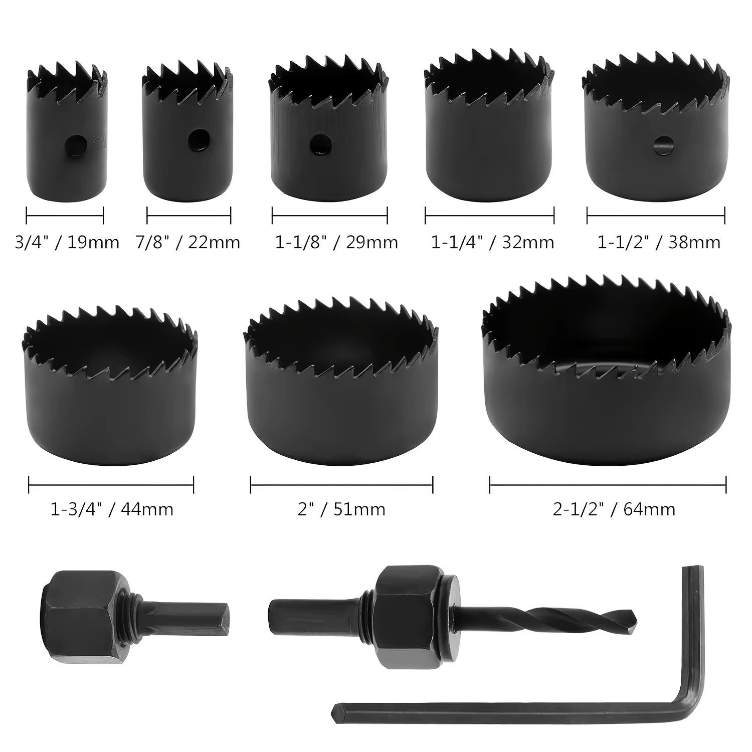 Kit de scies cloches 11 pièces
