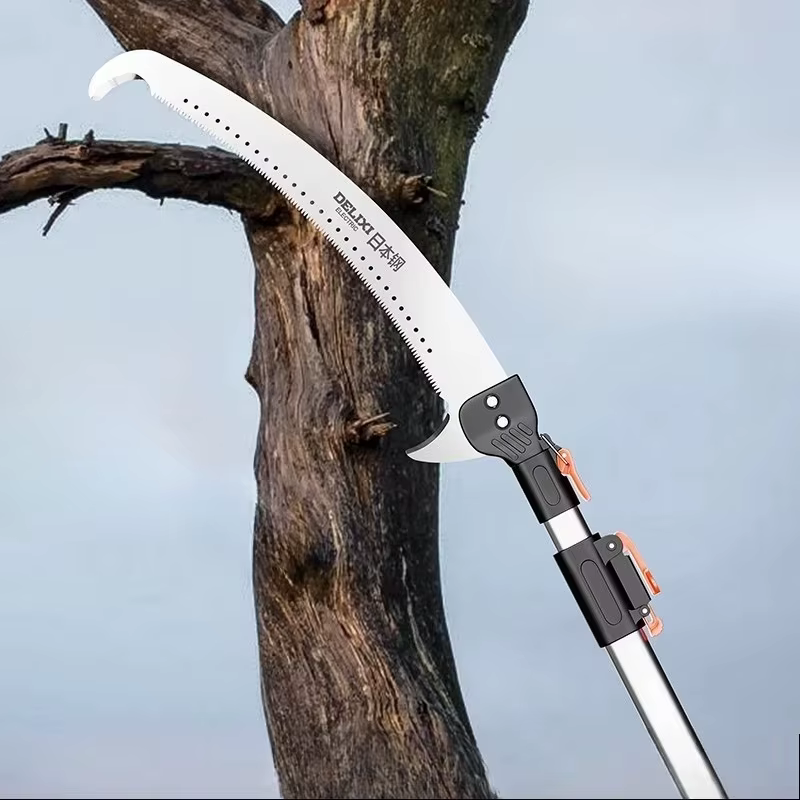 Delixi scie à branches hautes multifonctionnelle longue pôle télescopique taille scies à haute altitude outils de réparation professionnels de jardin