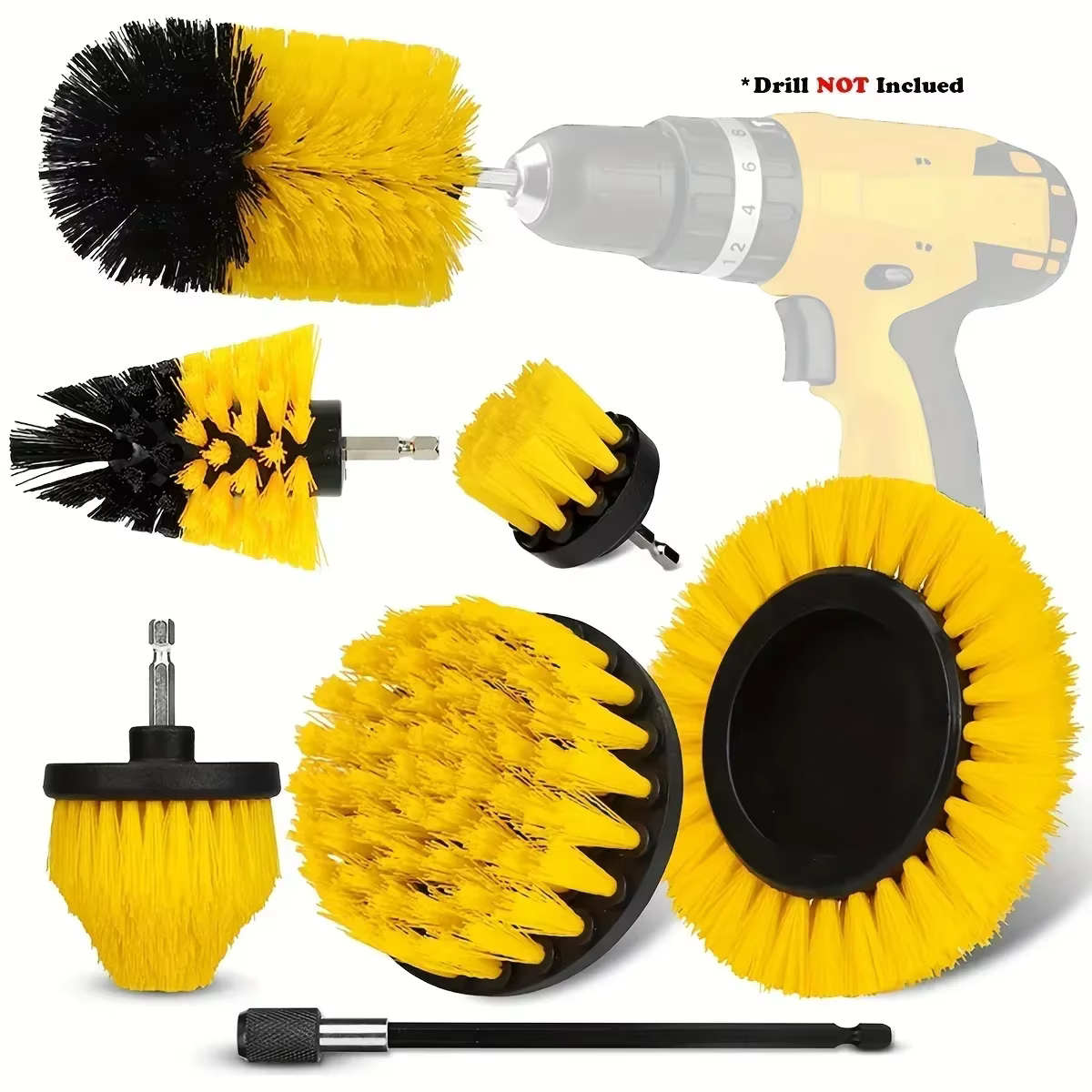 Ensemble d'accessoires de brosse de forage multi-usages