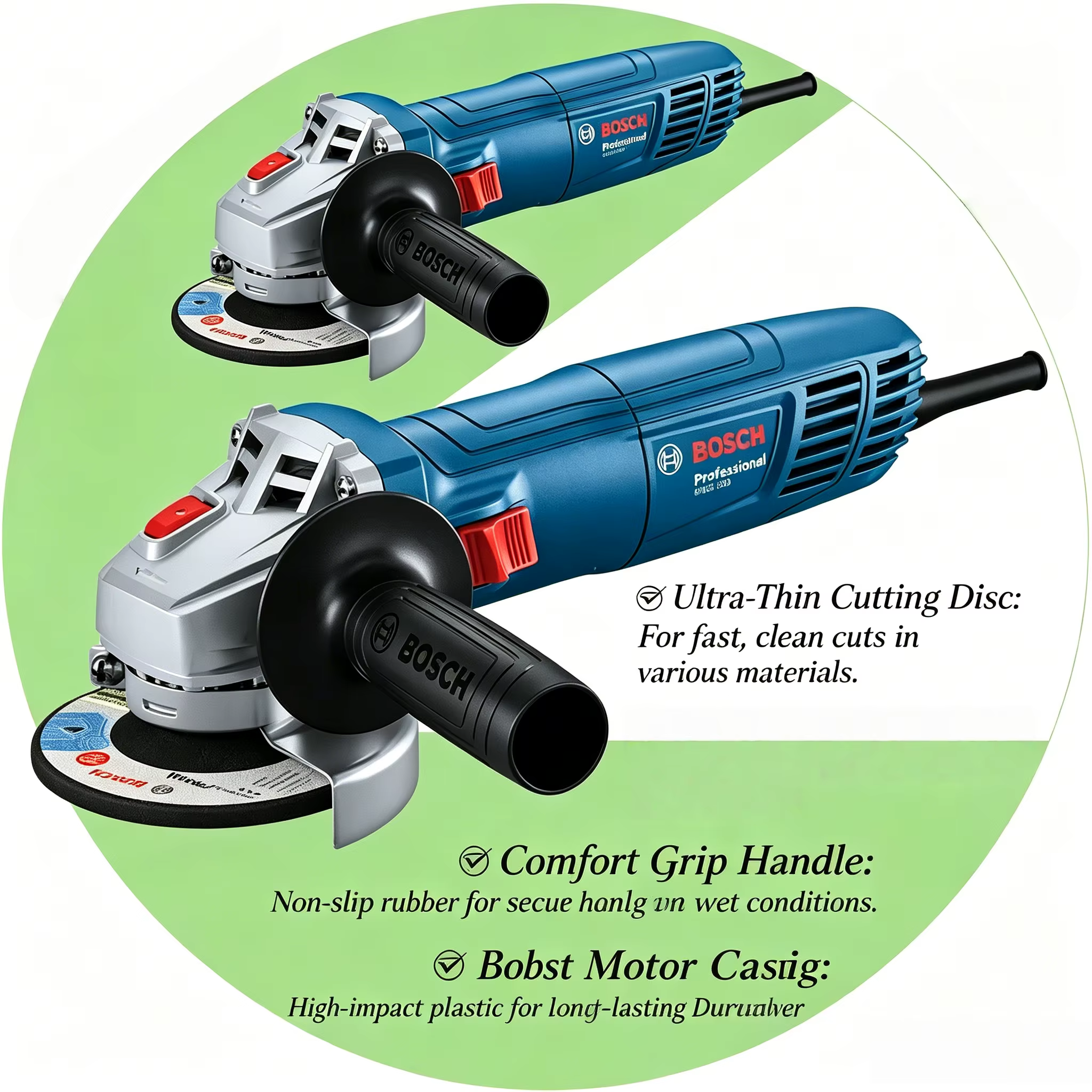 ‌ Meuleuse d'angle BOSCH GWS 800 | 800W 12000RPM | Disque de 100 mm | Pour la découpe et le meulage du métal/du pierre