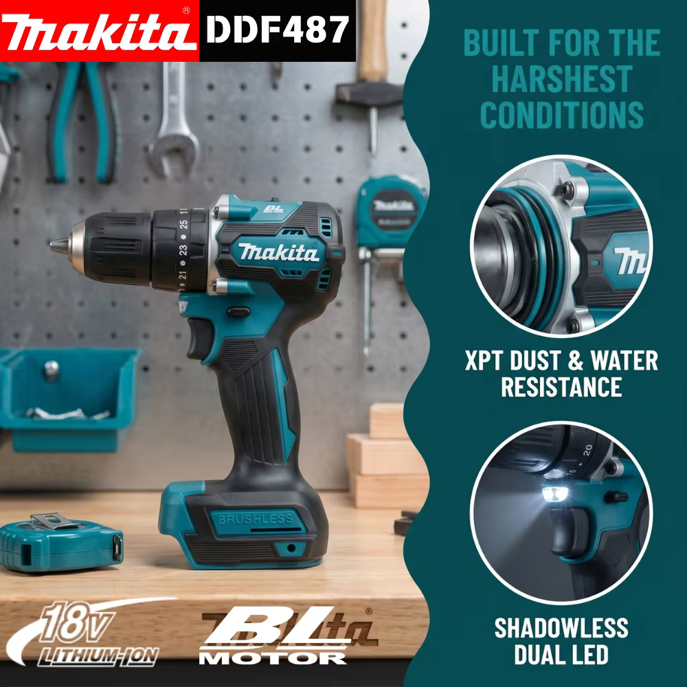 Makita Original DDF487 Perceuse-visseuse sans fil 18V