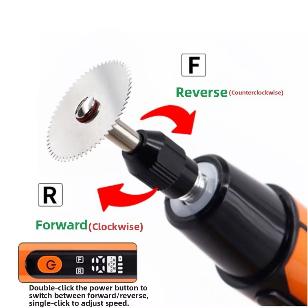 Mini perceuse électrique numérique sans fil avec lumière LED