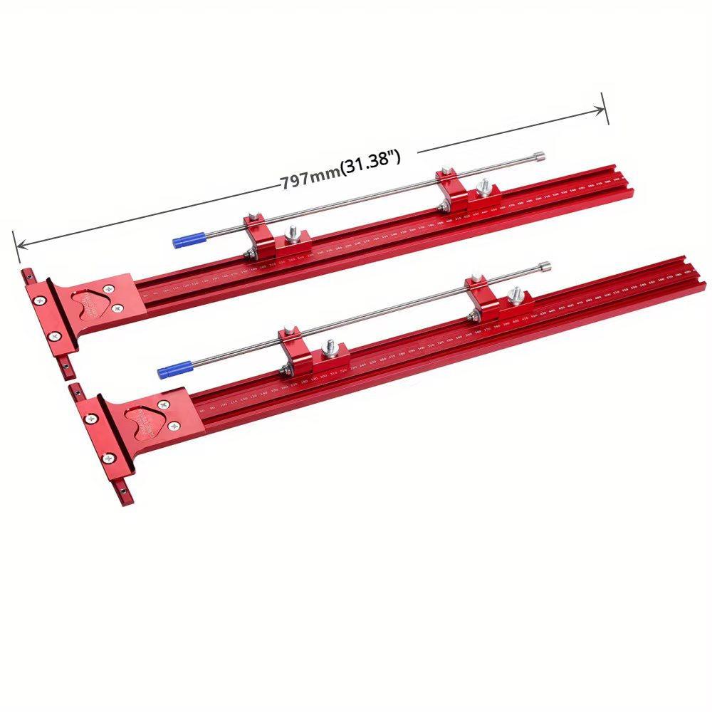 Système de rail de guidage parallèle 2-en-1 pour scie à onglet