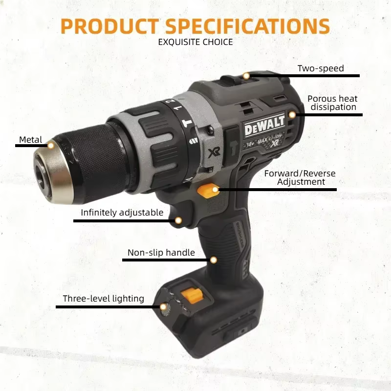 Perceuse-visseuse compacte sans balais DEWALT DCD791 : Outil électrique multifonctionnel sans fil rechargeable (machine uniquement)