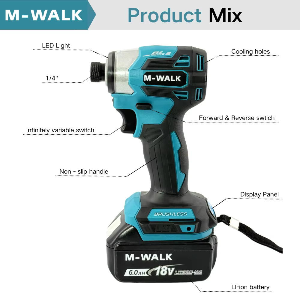 Makita – tournevis électrique sans fil M-WALK 18V