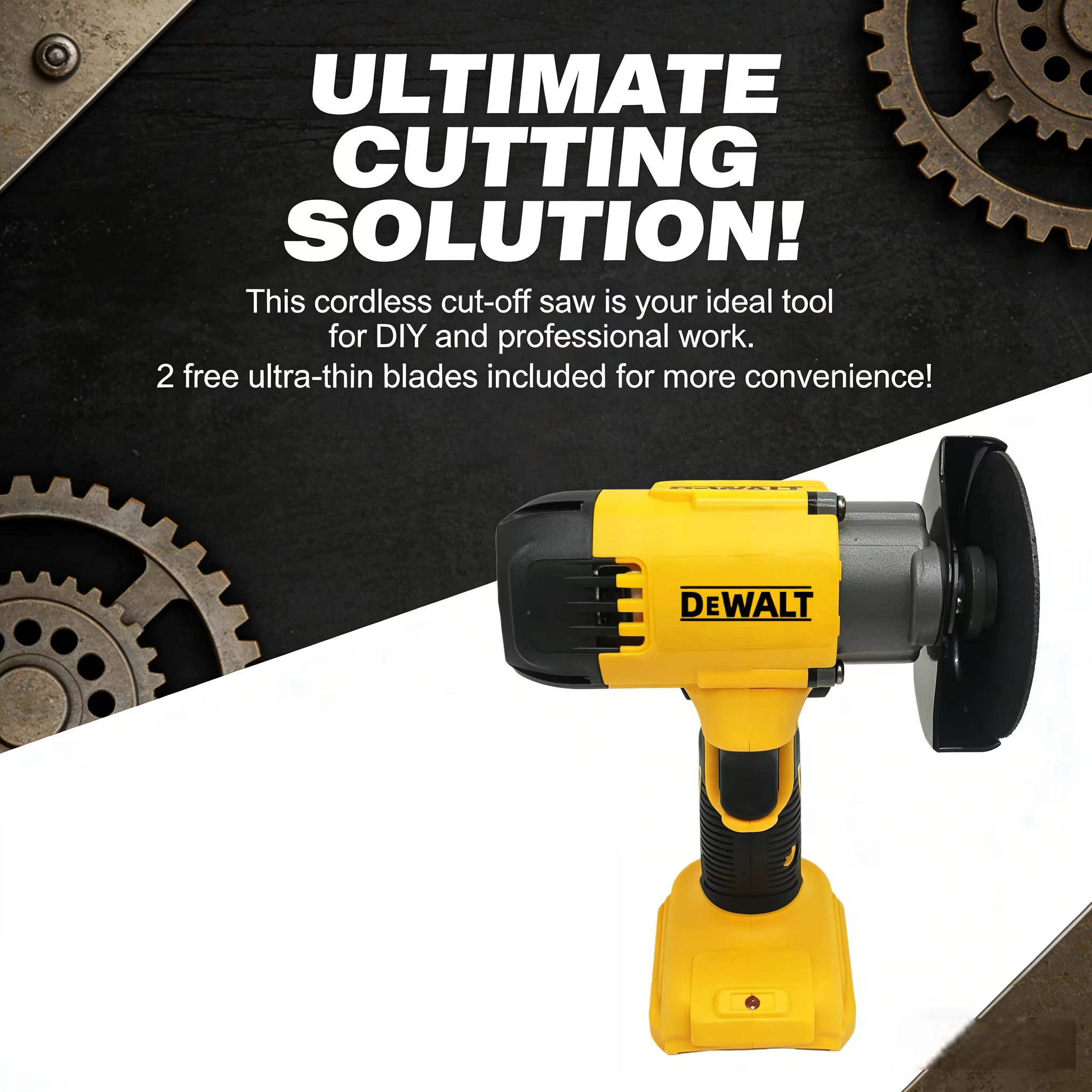 Mini-meuleuse d'angle DEWALT A2UD 20V (3 pouces/76 mm) : Machine de meulage sans fil 20000 tr/min pour découpe et polissage de précision