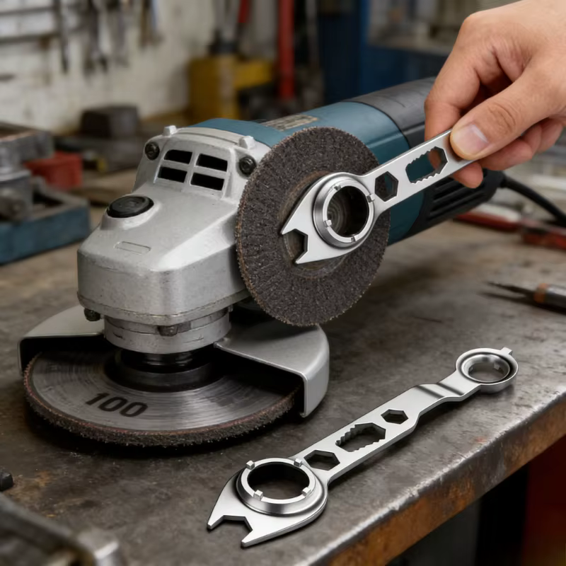 Clé multifonction robuste pour meuleuse d'angle