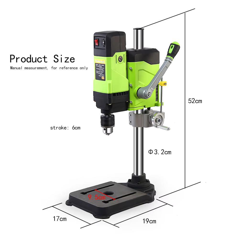ALLSOME – perceuse à colonne 800W, 6 vitesses, Machine de forage BG-5167