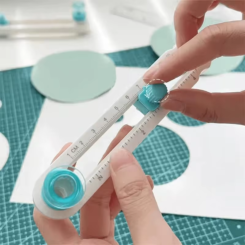 Coupe-papier circulaire en plastique de 2 à 20cm, outil de découpe artisanal multifonctionnel, cartes de scrapbooking pour papeterie scolaire, fournitures de bureau